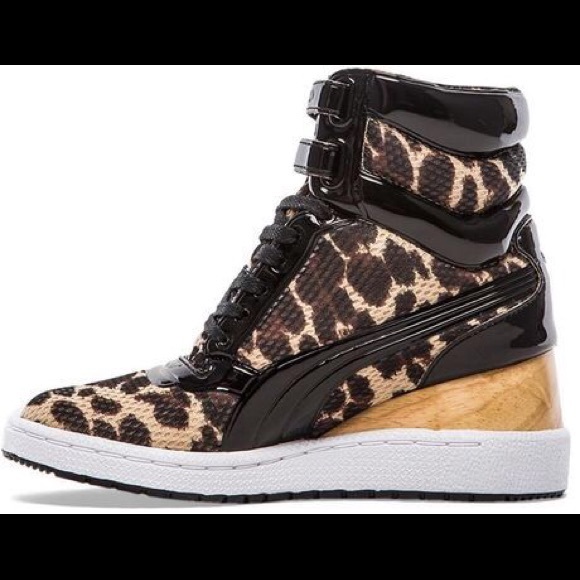 puma leopard print high tops